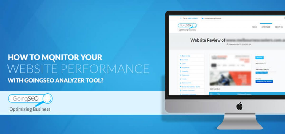 Monitor Performance with website analyzer tool